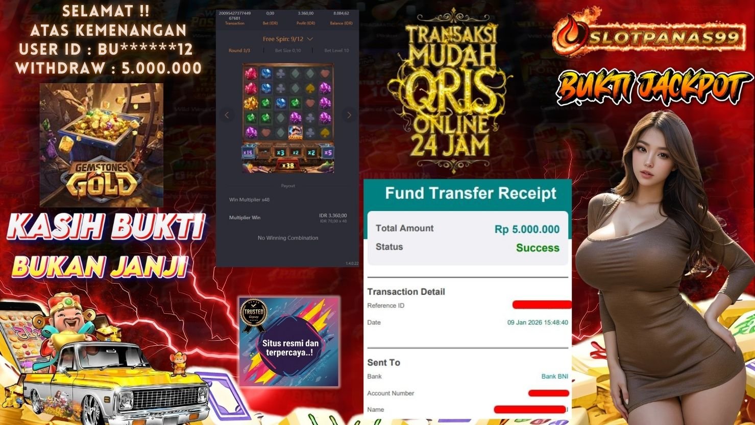 SLOTPANAS99 JACKPOT SLOT GEMSTONES GOLD